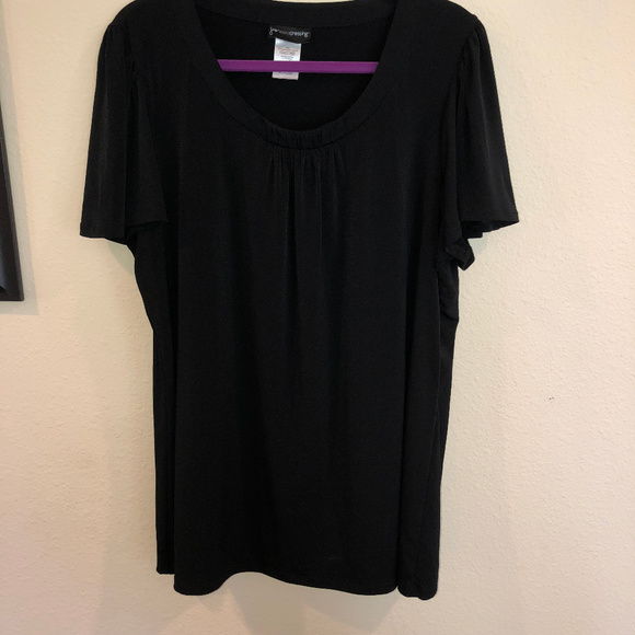 Just My Size Tops - Just My Size Easy Dressing black short-sleeve top